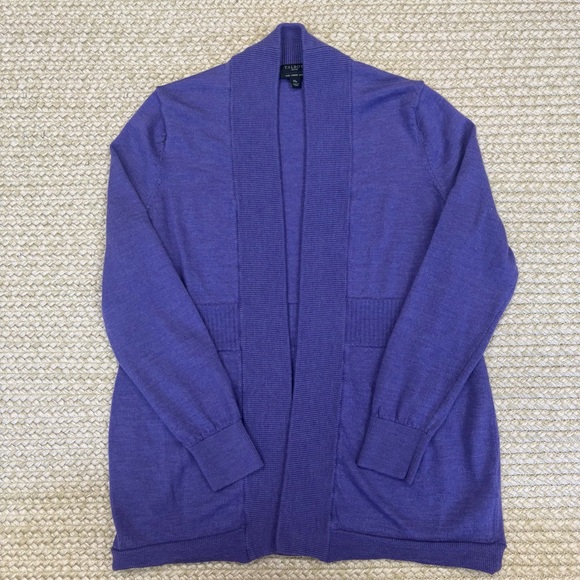 Talbots Sweaters - Talbots Merino Wool Cardigan | Size MP Petite | Purple